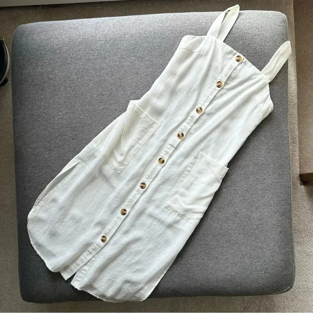 Nasty Gal White Button Down Maxi Dress Size 4